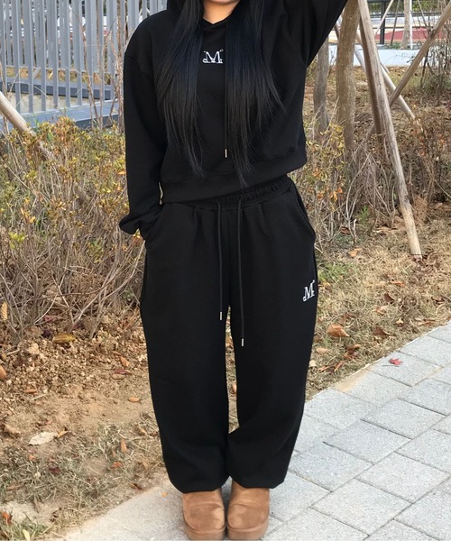 【新品未使用】wmmwジャージパンツwhatmeemeewantsロゴ入販売終了 me+em select スウェットパンツ ジャージ 「 選べる4サイズ／5