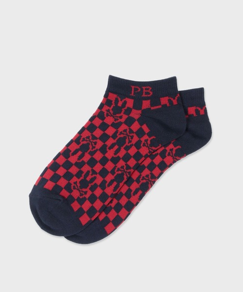 Psycho Bunny ソックス 6足セット Psycho Bunny（サイコバニー） 靴下 チェックロゴ ソックス メンズ