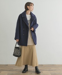 「F by ROSSO」 ピーコート 36 ネイビー レディースの画像3