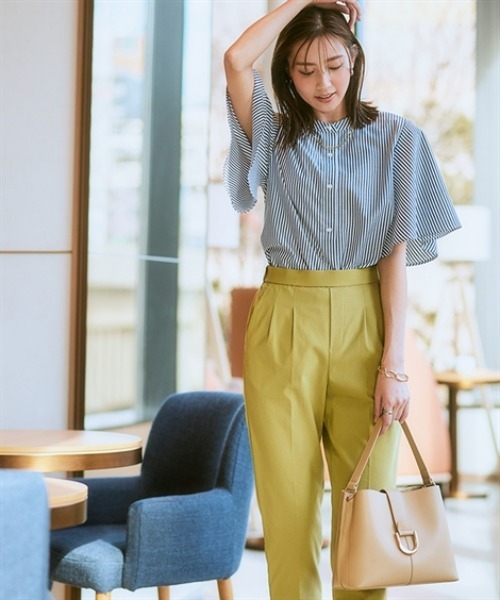 7days Life Styling ブラウス シャツ 夏 半袖 「接触冷感/UVカット」お