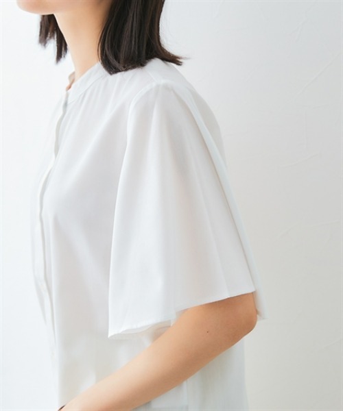 7days Life Styling ブラウス シャツ 夏 半袖 「接触冷感/UVカット」お