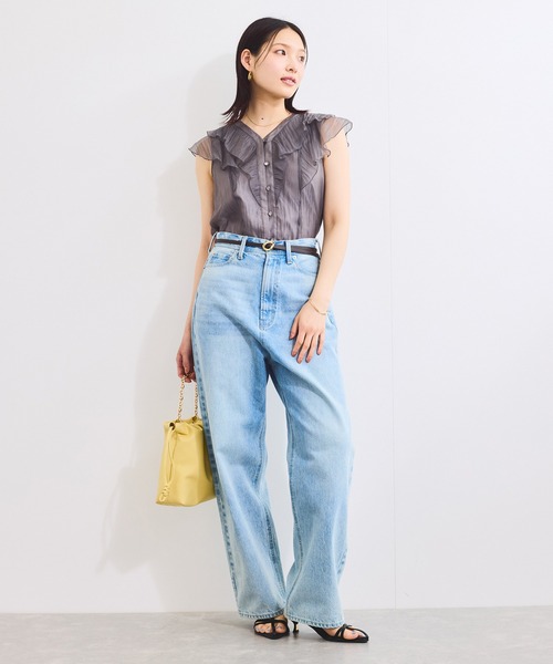 シアーラッフルフリルブラウス/通勤対応 VIS ブラウス シャツ 「今だけ！ZOZOTOWN限定タイムセール価格