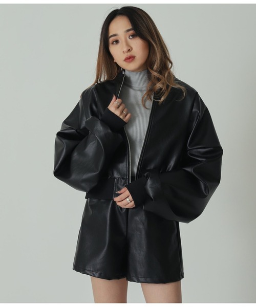 「ANAP」 ブルゾン FREE アイボリー レディース_画像9