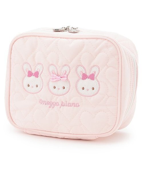 メゾピアノ　ポーチポシェット mezzo piano ポーチ ウサギアップリケ スクウェアポーチ キッズ 子供