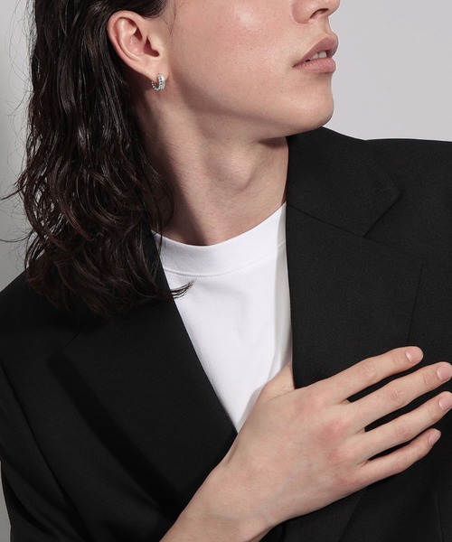 LAH ピアス シングルピアス K18ポスト メンズ レディース : ZOZOTOWN