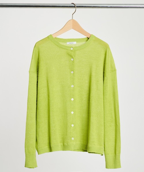 カーディガン 「HEAVENLY / ヘブンリー」Linen Knit Crew Cardigan / リネン ニット クルー カーディガン　DLI HEAVENLY カーディガン 「HEAVENLY / ヘブンリー」Linen Knit