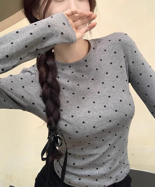 HALEY PESCA tシャツ HALEY PESCA/ドット柄 カットソー 長袖