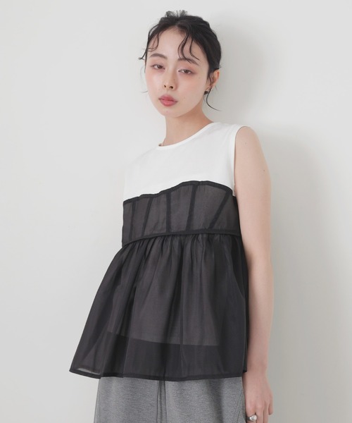 LIAN tシャツ ビスチェレイヤードトップス レディース
