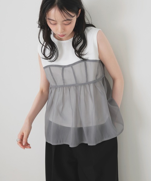 LIAN tシャツ ビスチェレイヤードトップス レディース