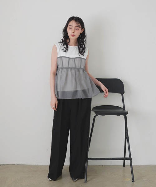 LIAN tシャツ ビスチェレイヤードトップス レディース
