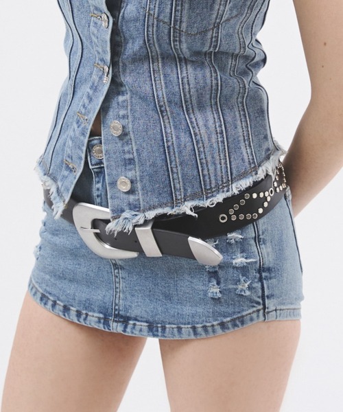 DAIYA（ダイヤ） ベルト スタッズデザインベルト レディース