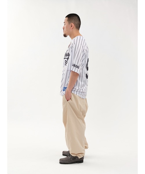 KEBOZ（ケボズ） シャツ MESH STRIPE BASEBALL JERSEY メンズ
