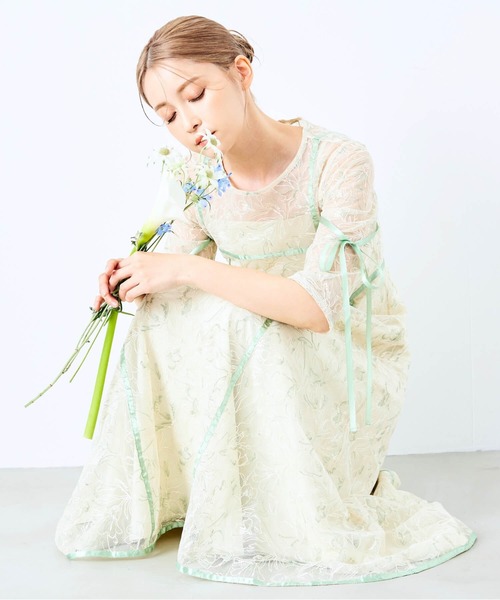 【SIILON】オーガンジードレス ワンピース ドレス 「2025新作」「オケージョンドレス/結婚式/お呼ばれ」マルチway