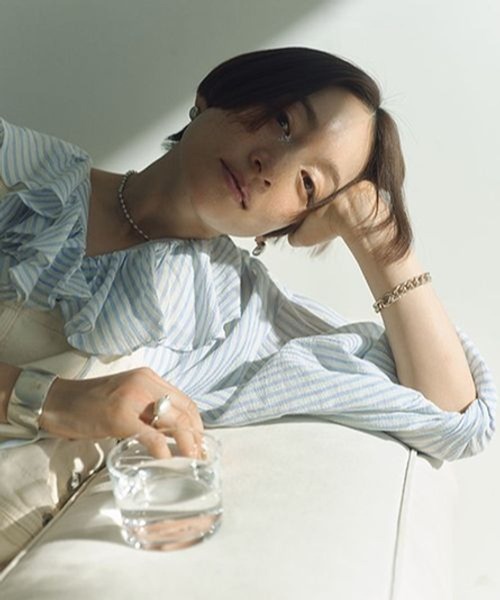 高山都さんコラボ　コットン柄アソートフリルブラウス studio CLIP｜《高山都さんコラボ》コットン柄アソートフリル