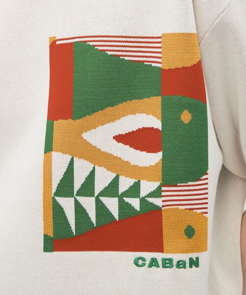 CABaN（キャバン） セーター ニット フィッシュジャカード ハーフ