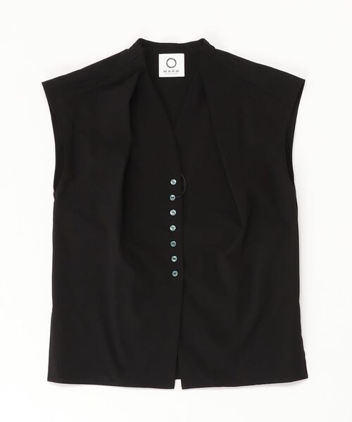 「MARW UNITED ARROWS」 半袖ブラウス - ブラック レディース