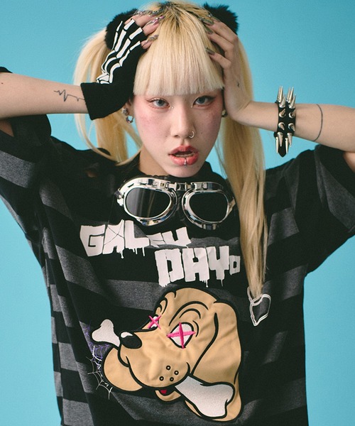 「GALFY」 半袖Tシャツ X-LARGE グレー メンズ
