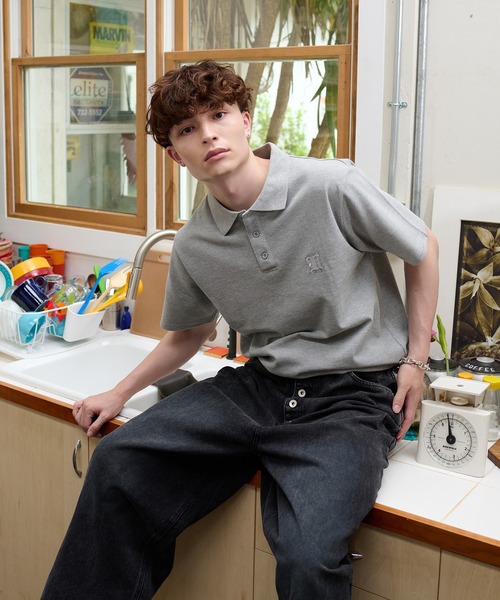 STONE ポロシャツ STONE ISLAND (ストーンアイランド) 胸ロゴ ライン 半袖 ポロシャツ