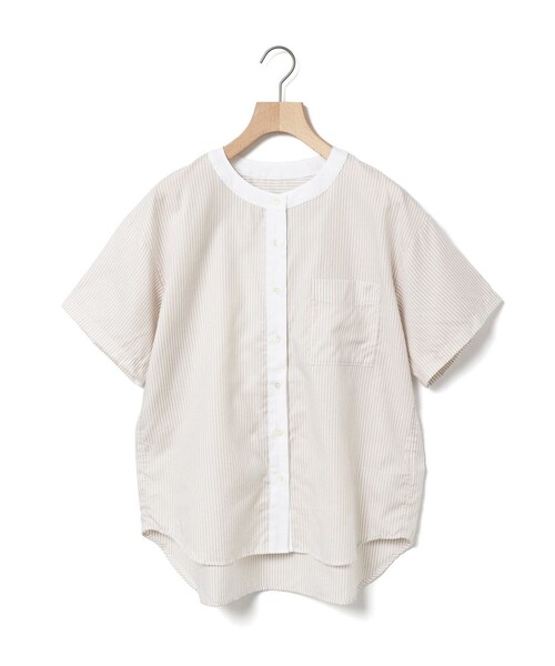 ブラウス シャツ MidiUmi クレリックストライプシャツ レディース