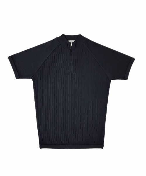 Chikashitsu+ tシャツ 「Chikashitsu＋」mockneck zip half