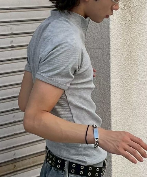 Chikashitsu+（チカシツプラス） tシャツ 「Chikashitsu +」mockneck