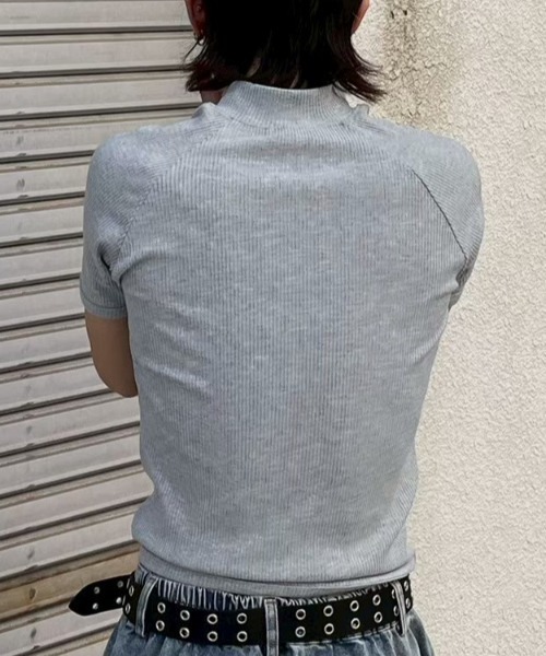 トップス mocchi Chikashitsu+（チカシツプラス） tシャツ 「Chikashitsu +」mockneck