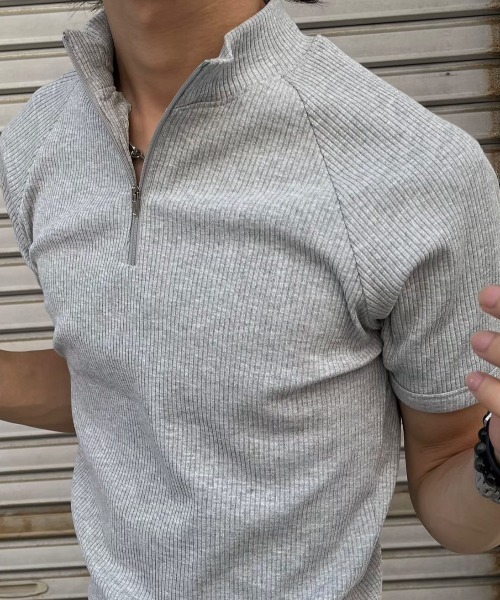 Chikashitsu+（チカシツプラス） tシャツ 「Chikashitsu +」mockneck