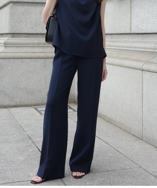 anuans（アニュアンス） スラックス パンツ トリアセテートリラックス