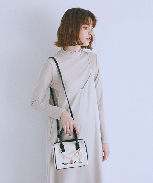 Maison de FLEUR（メゾンドフルール） ボストンバッグ チャーム付き