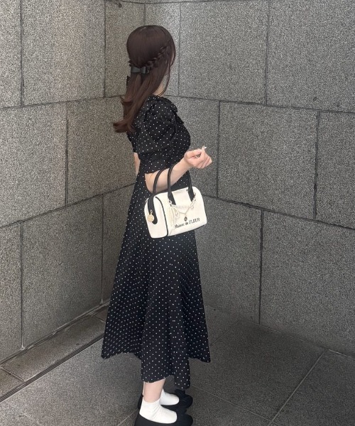 Maison de FLEUR（メゾンドフルール） ボストンバッグ チャーム付き