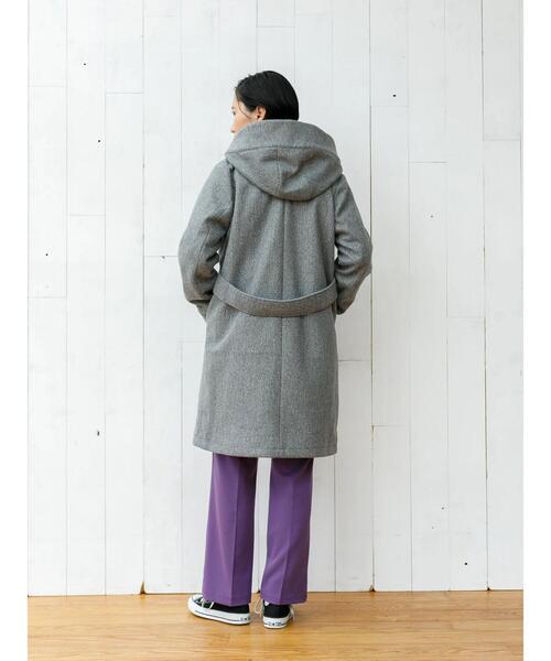 「koe」 ノーカラーコート FREE アイボリー レディース_画像6