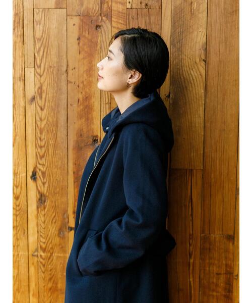 「koe」 ノーカラーコート FREE アイボリー レディース_画像7