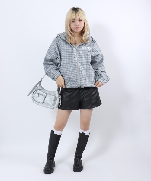 コムデギャルソンシャツ ナイロンジャケット パーカー チェック 10AW