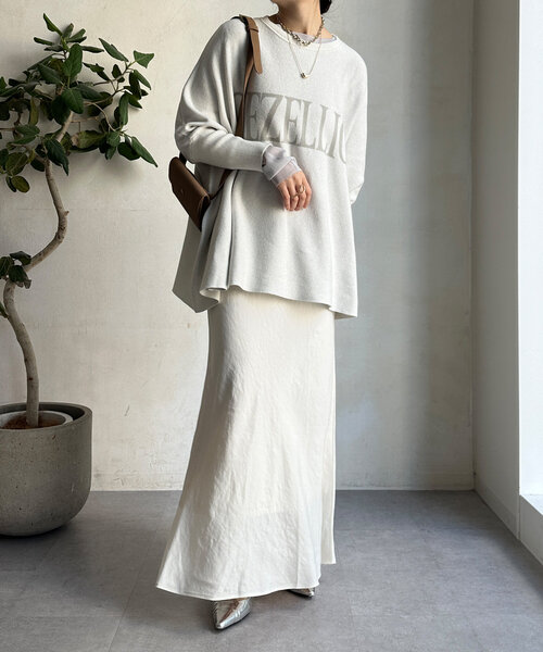 「DouDou」 スカート FREE グレイッシュベージュ レディース_画像9