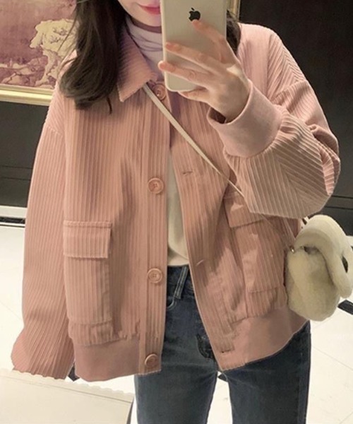 23区 コーデュロイジャケット 新品未使用 レディース Lサイズ Mejoul ブルゾン アウター 「2025秋冬新作」ポケット付きオーバー