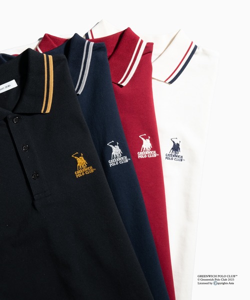 「Adoon plain」 半袖ポロシャツ MEDIUM ブラック メンズ_画像6