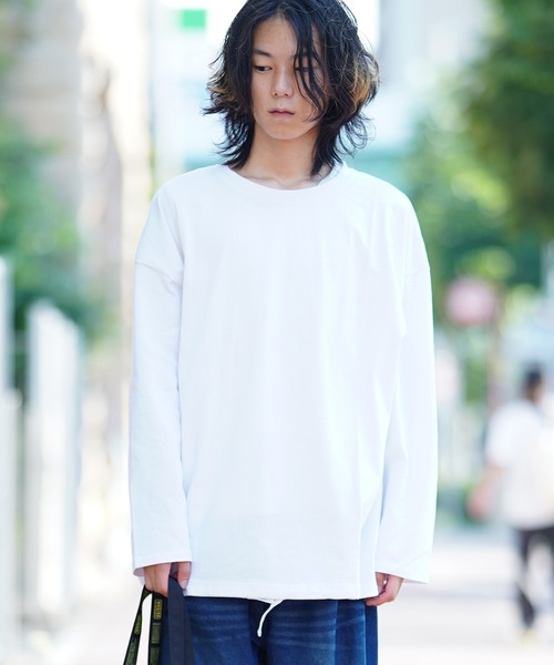 THE MILES tシャツ 裾スピンドルロングTEE Tシャツ メンズ レディース