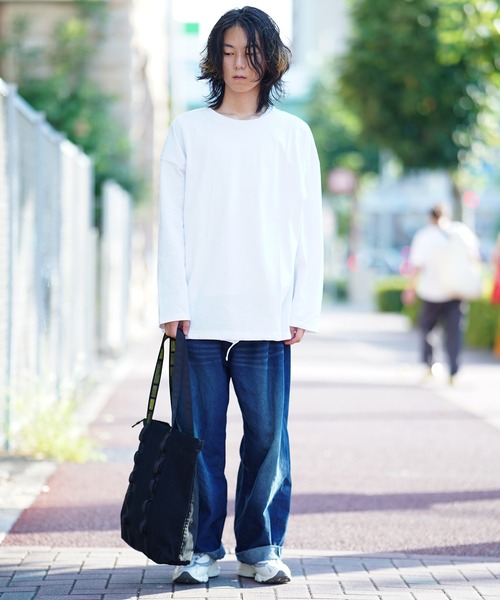 THE MILES tシャツ 裾スピンドルロングTEE Tシャツ メンズ レディース