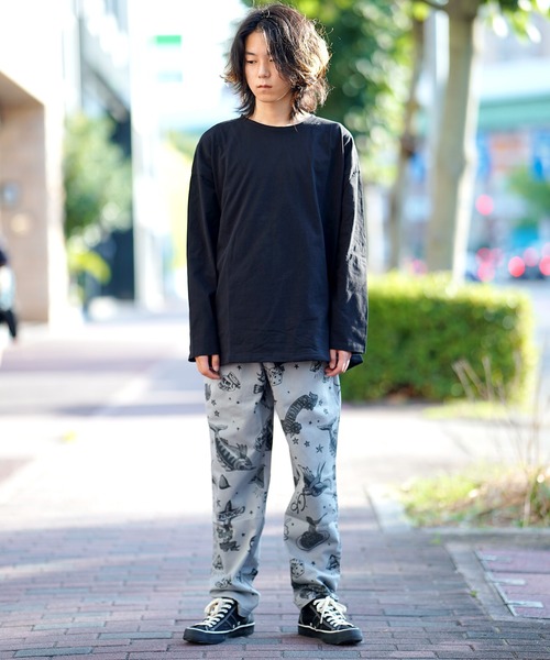 THE MILES tシャツ 裾スピンドルロングTEE Tシャツ メンズ レディース