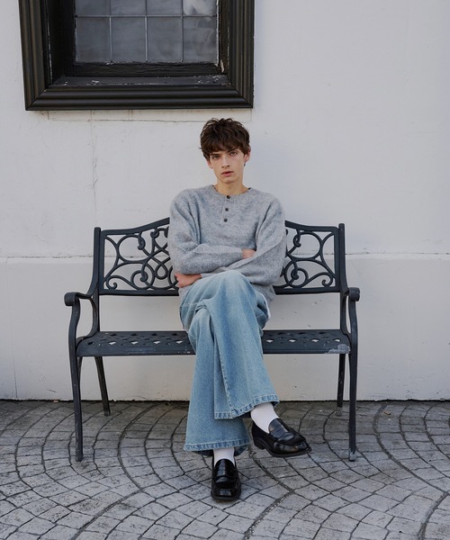 nowos ヘンリーニット Regen Glanz セーター ニット henryneck knit/ヘンリーネックニット