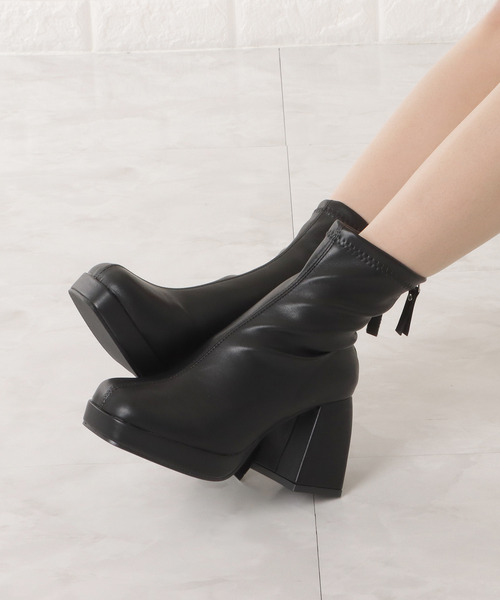 「Lace Ladies」 ショートブーツ 22.5 ブラック レディース_画像6