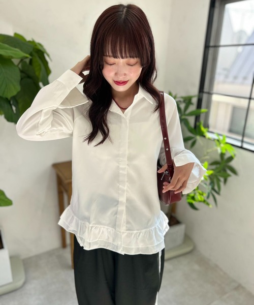 定価17600円❤️新品タグ付 JUSGLITTY　ダブルフリルブラウス JUSGLITTY - 定価17600円❤️新品タグ付 JUSGLITTY ダブルフリル