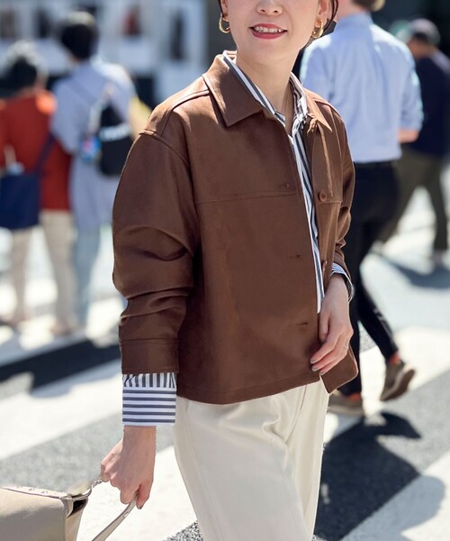 MICO COULIER（ミコクリエ） ブルゾン アウター ストレッチレザー