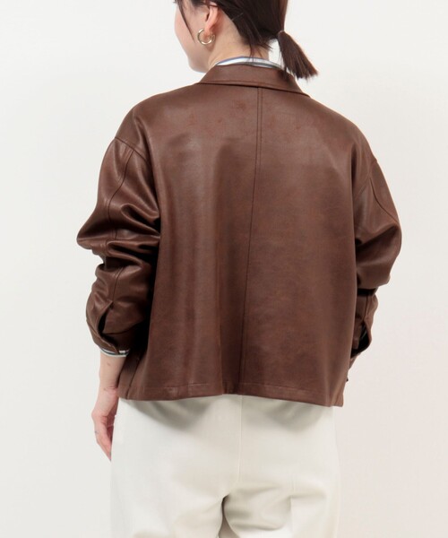 MICO COULIER（ミコクリエ） ブルゾン アウター ストレッチレザー