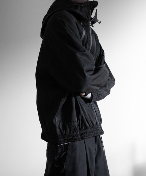 RUUBON ブルゾン アウター tech double zip hooded blouson / テック