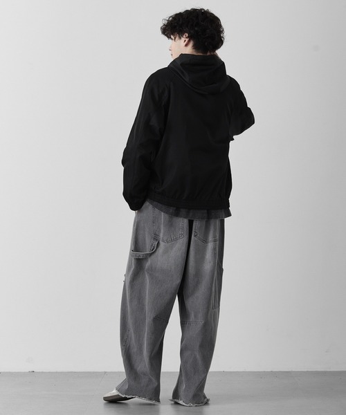 RUUBON ブルゾン アウター tech double zip hooded blouson / テック