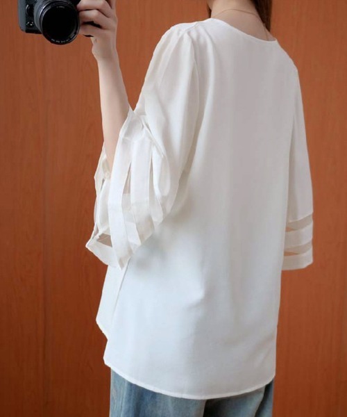 「Miniministore」 半袖ブラウス X-LARGE ブラック レディース_画像7