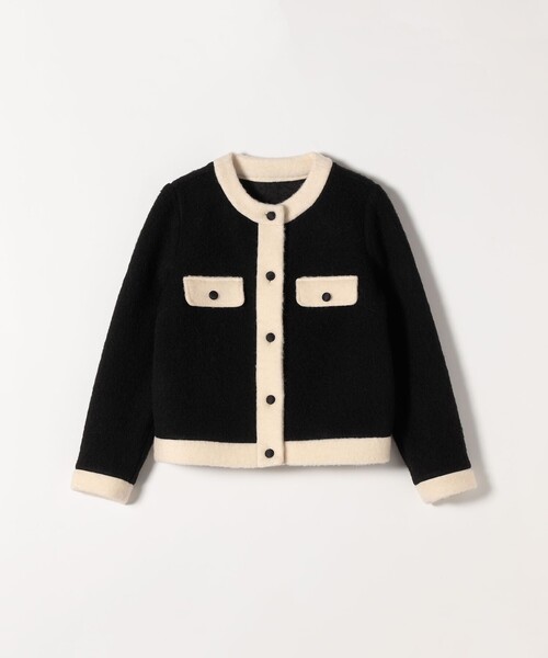 SHIPS any ジャケット ノーカラージャケット any: バイカラー クルー