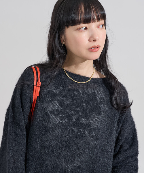 FREAK'S STORE（フリークスストア） ニット セーター シアー フラワー