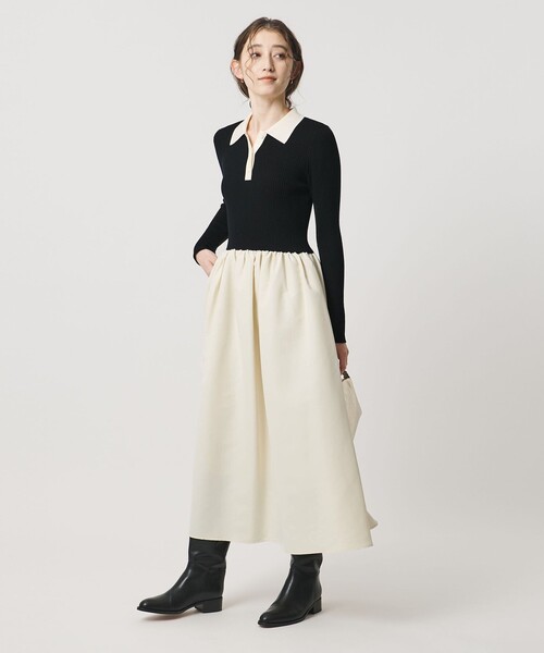 UNITED ARROWS ワンピース フィット ＆ フレア ポロワンピース